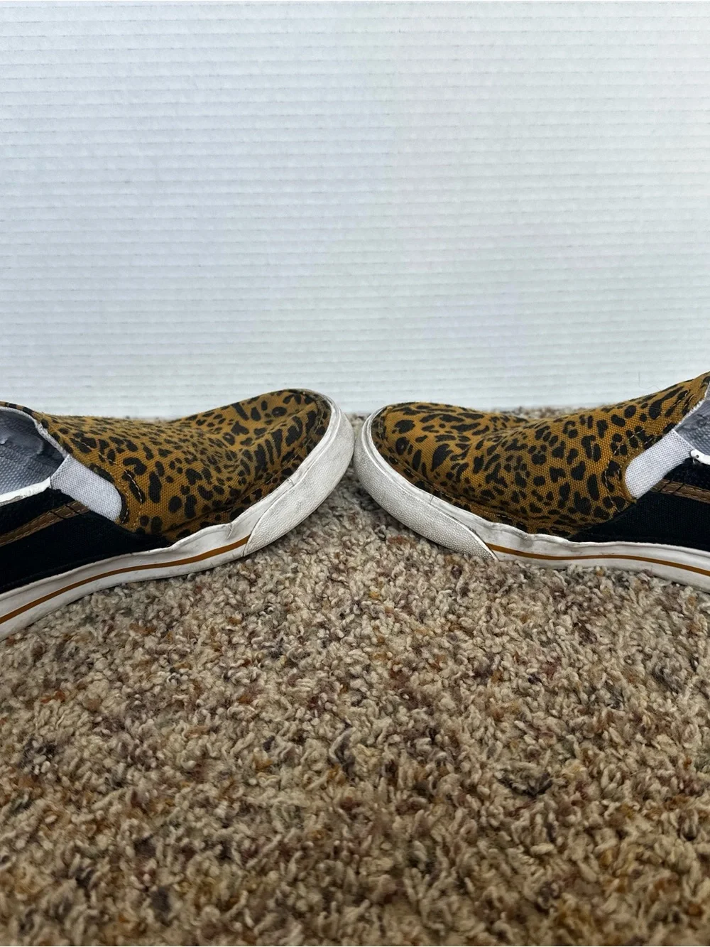 Nike Leopard Print Slip-On Loafers in Tan and Black